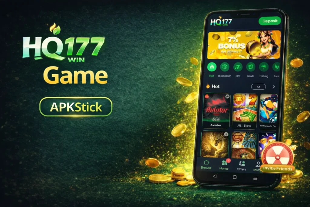 Hq177 Game mobile casino app interface