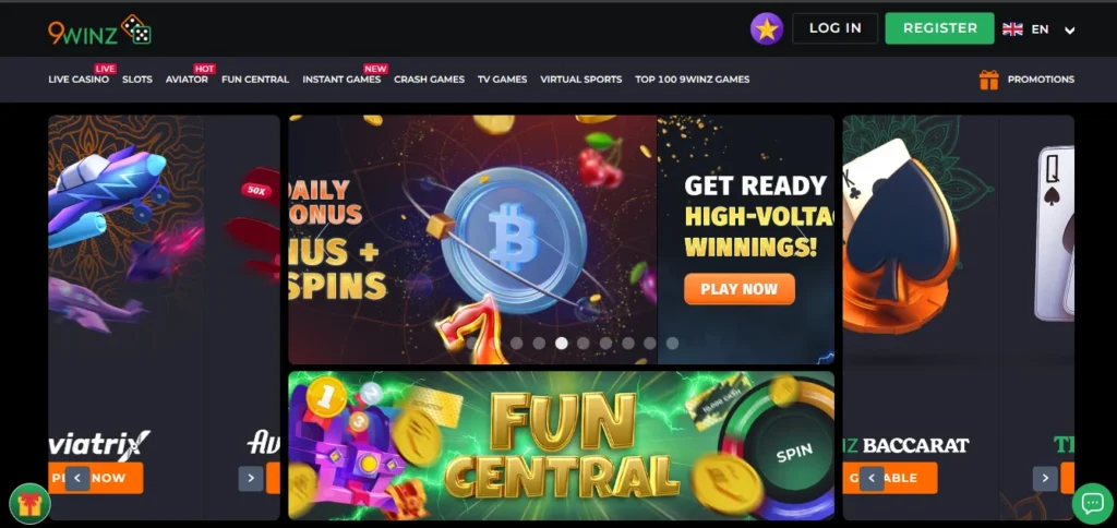 9Winz Game interface image