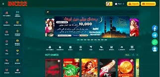 DK222 Game dashboard showing hot casino games and mobile gaming interface