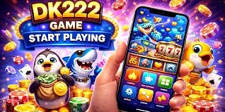DK222 Game mobile interface showing casino games and start playing screen