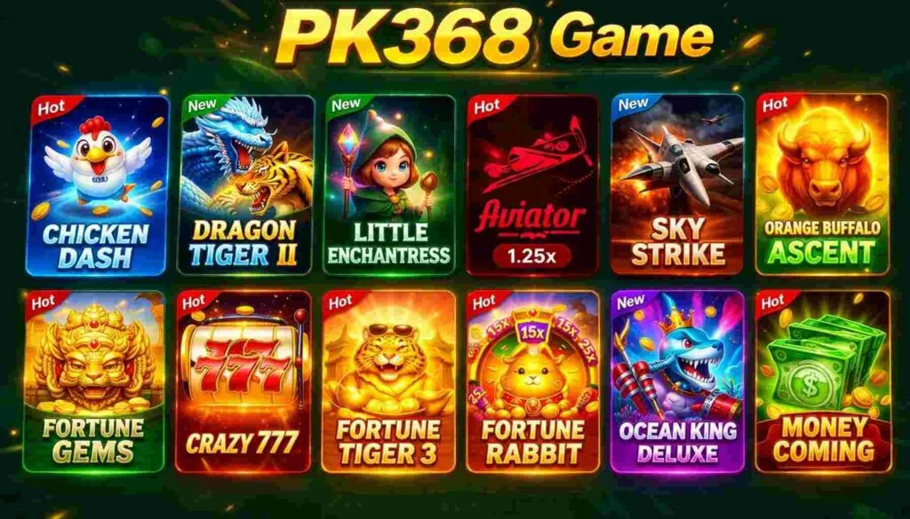 list of top popular games in PK368 Game